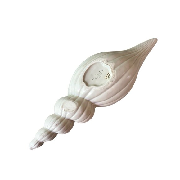 Vintage 1981 Fitz And Floyd Large Ceramic Conch Shell Planter - Picture 5 of 7